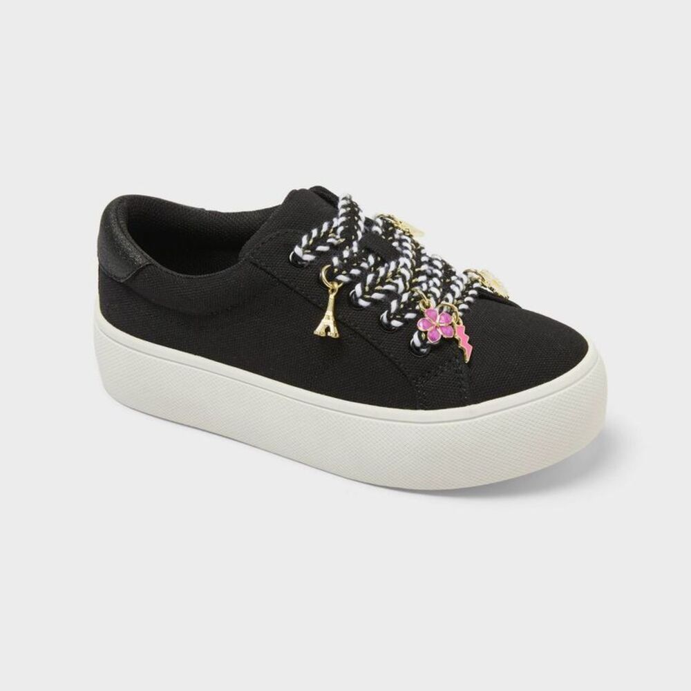 Kids' Wren Platform Lace-Up Sneakers - Cat & Jack Black 13